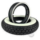 SIP Performance Matt Black Polished Edge & Continental Whitewall Wheel Assembly