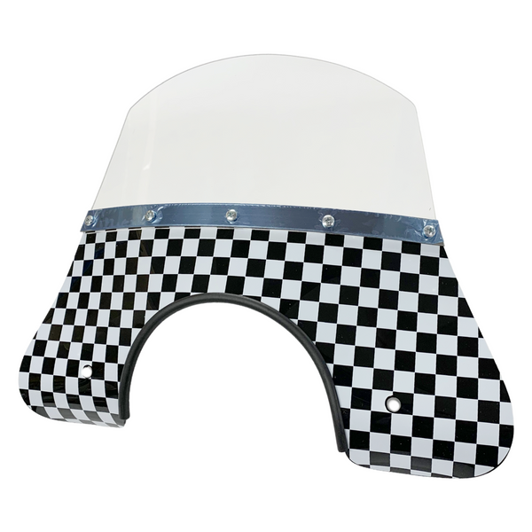 Cuppini Vespa Fly screen PX, T5, Rally, GTR, TS - Chequered